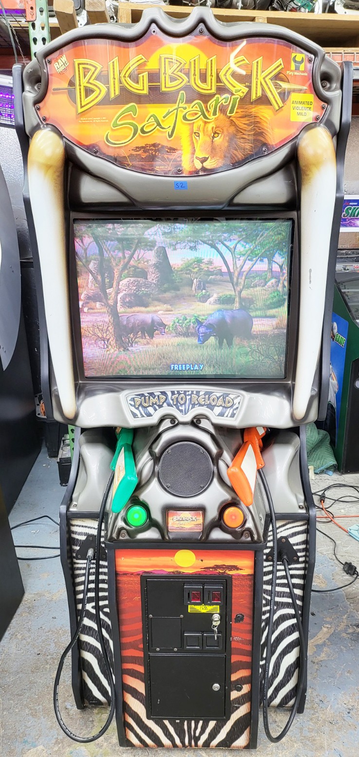 BIG BUCK HUNTER Pro SAFARI Full Size Arcade Shooting Game – WORKING GREAT! (S02)