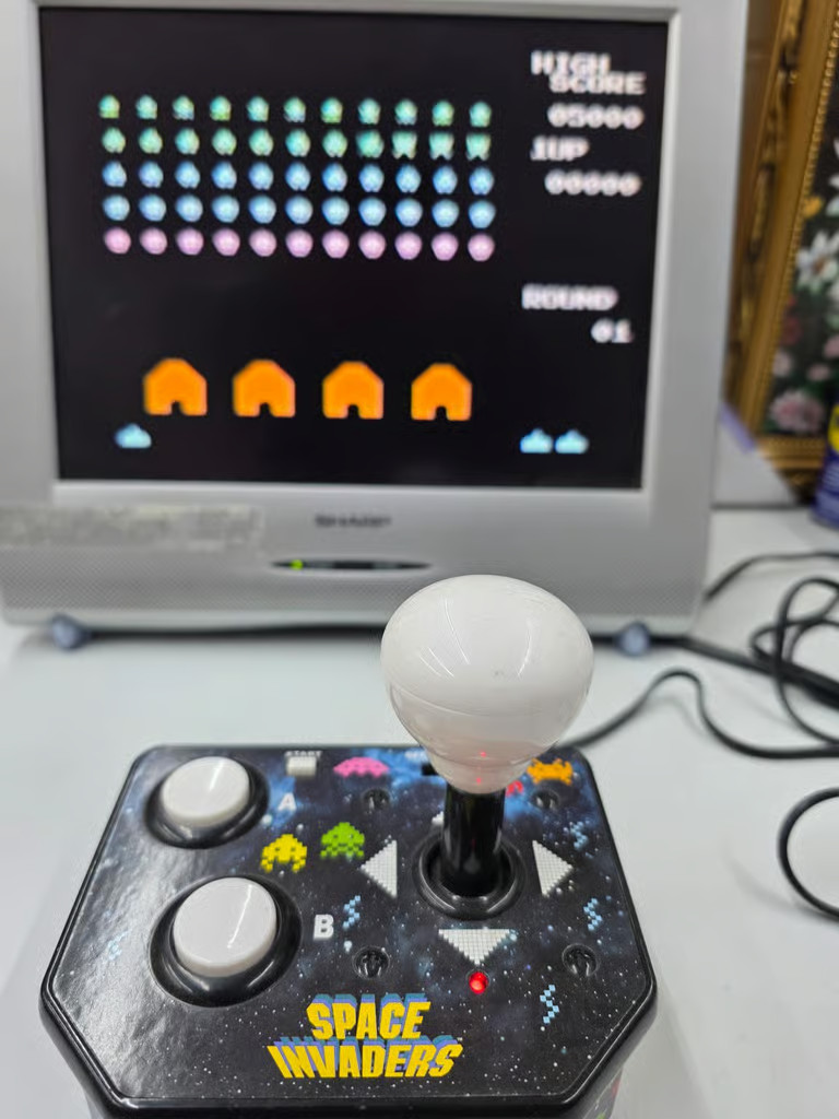 Taito Space invaders Video Game 5642 Plug N Play Arcade Joy Stick Tested Works