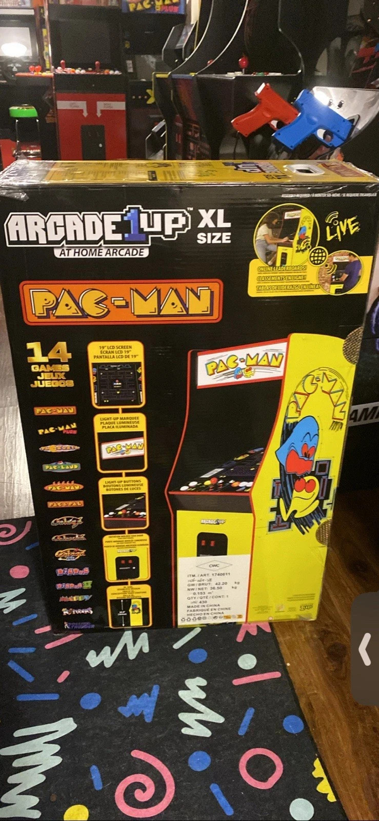 Limited Edition Arcade1Up XL PAC-MAN Cabinet – 14 Games – NEW – SEALED – RARE