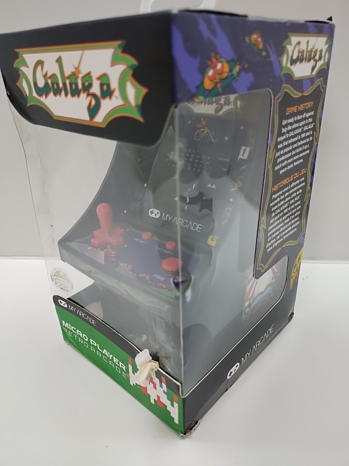 My Arcade Micro Player Retro Arcade [ Galaga ] NEW but box damage.