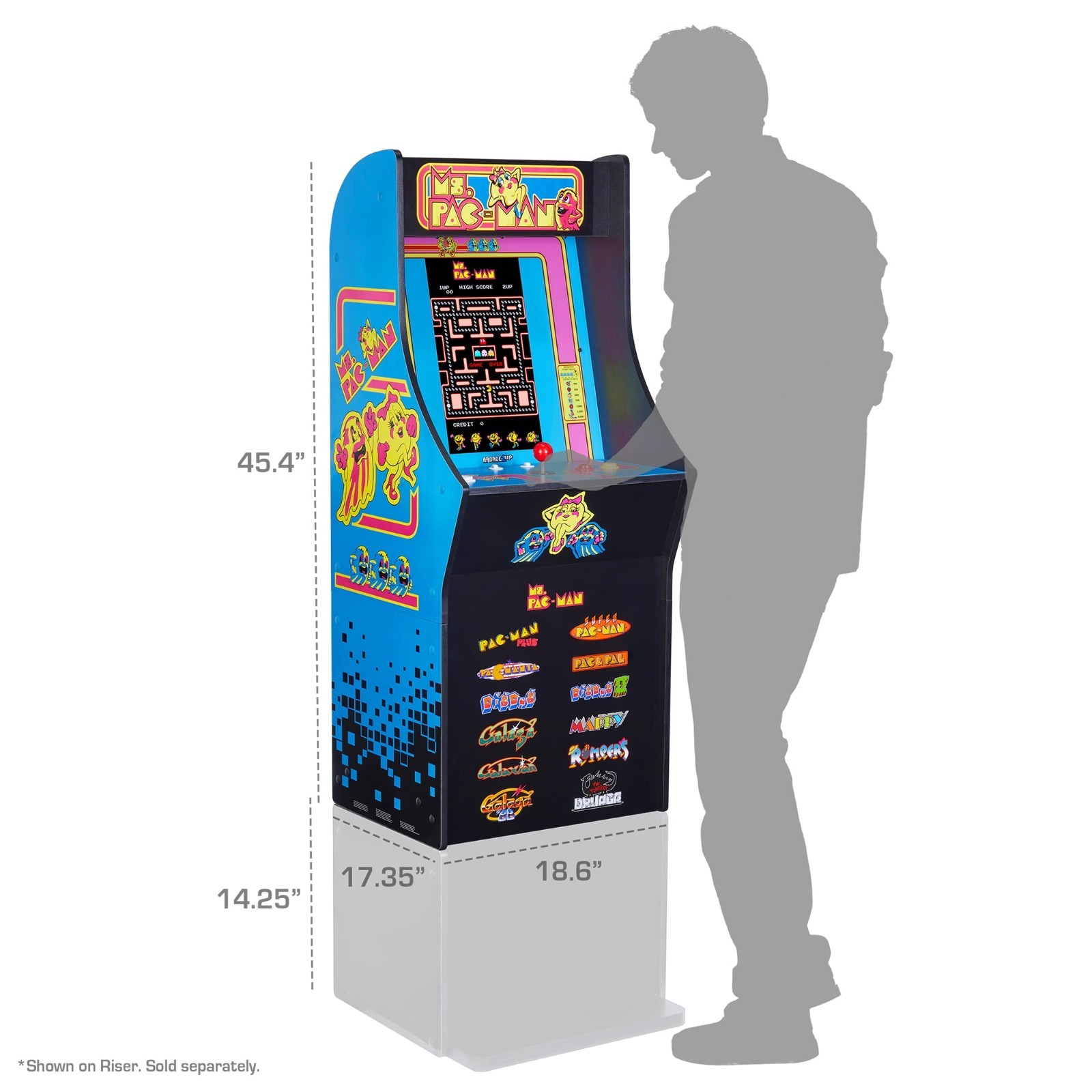 Arcade1Up Ms. PAC MAN Classic SE Arcade Machine – 4 Foot Cabinet 13 Classic Game