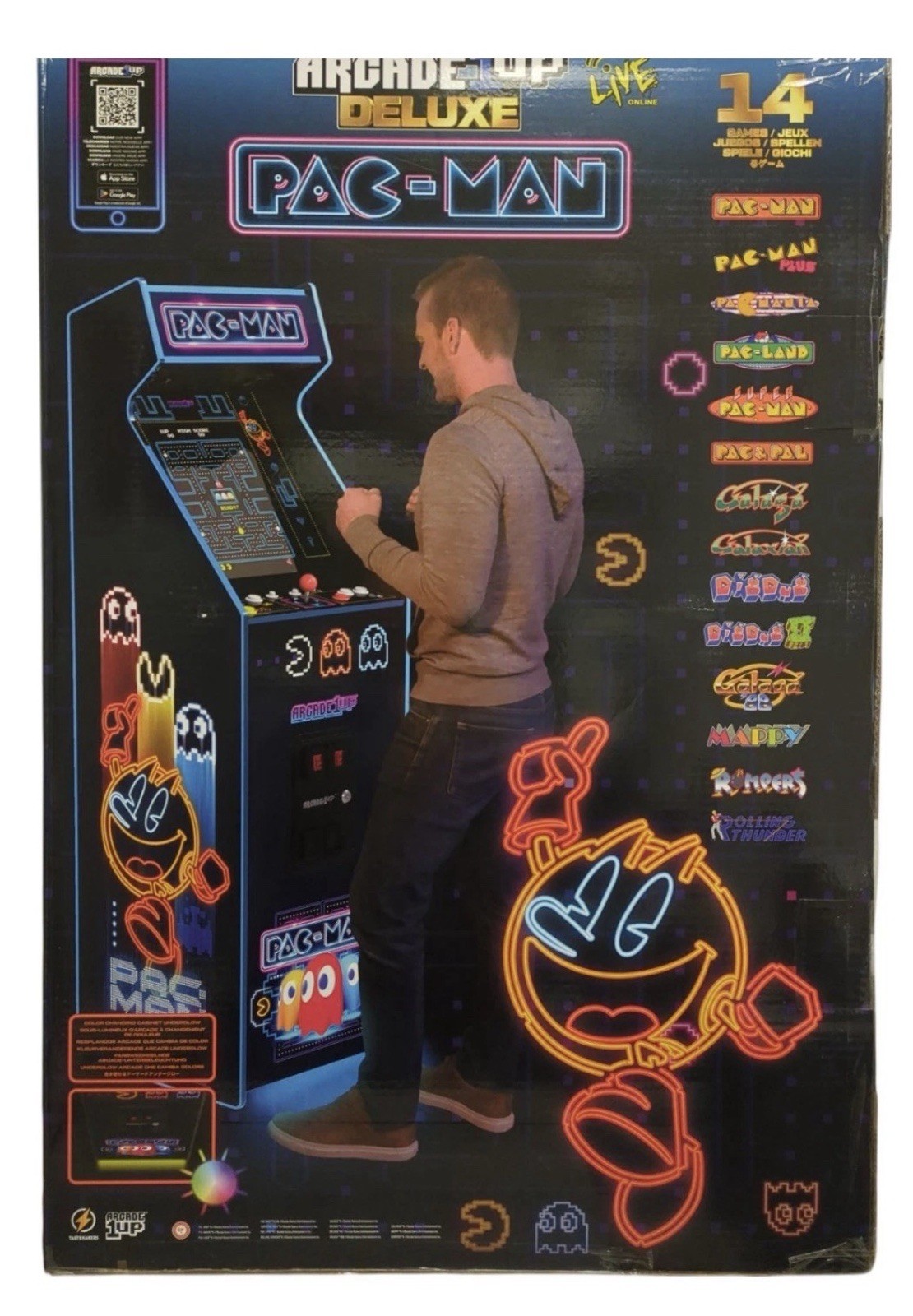 Arcade1Up Pac-Man Neon Deluxe Arcade Machine, PAC-A-502711