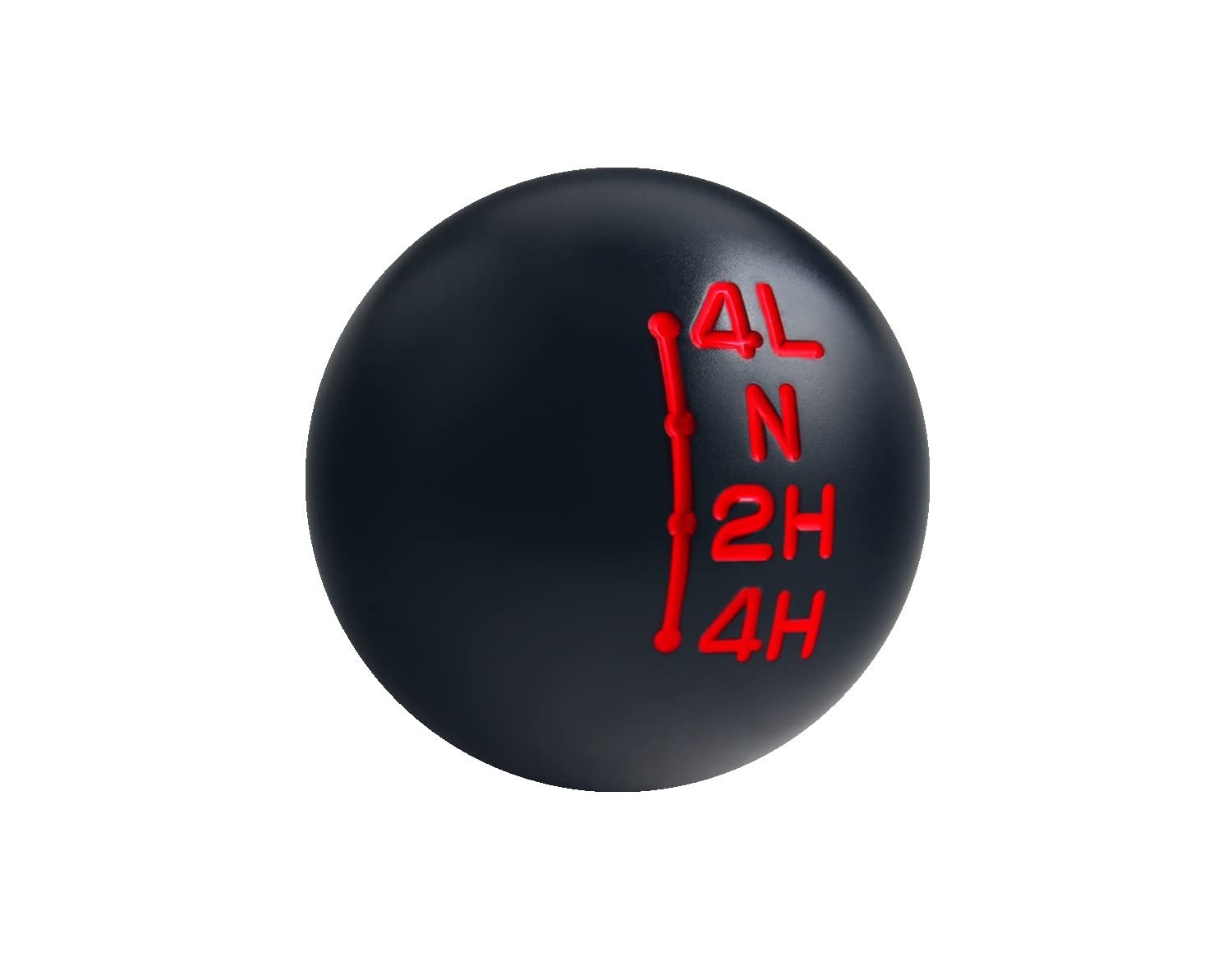DEWHEL Transfer Case Shift Knob Aluminum NP205 7/16″-20 Black w/Red Red