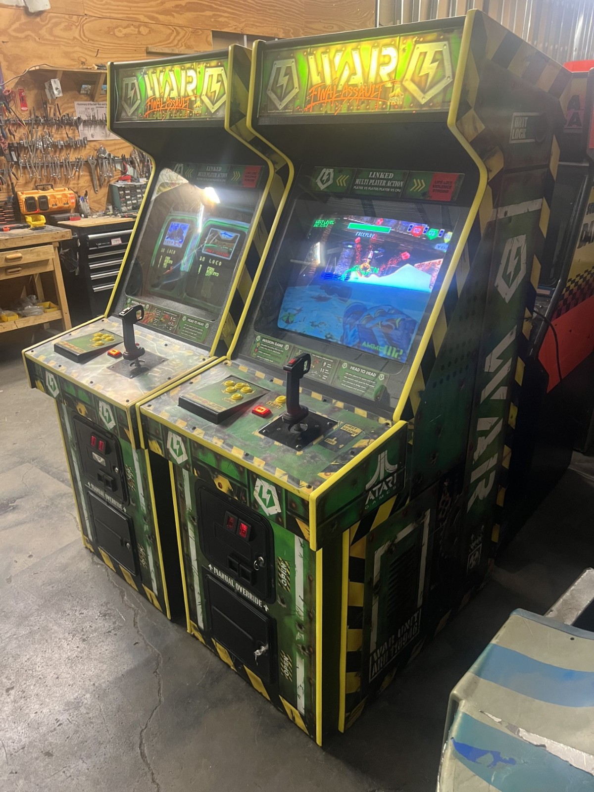 WAR FINAL ASSAULT ARCADE MACHINES by ATARI 1999 -2 ARCADES (LINK for MULTIPLAY )