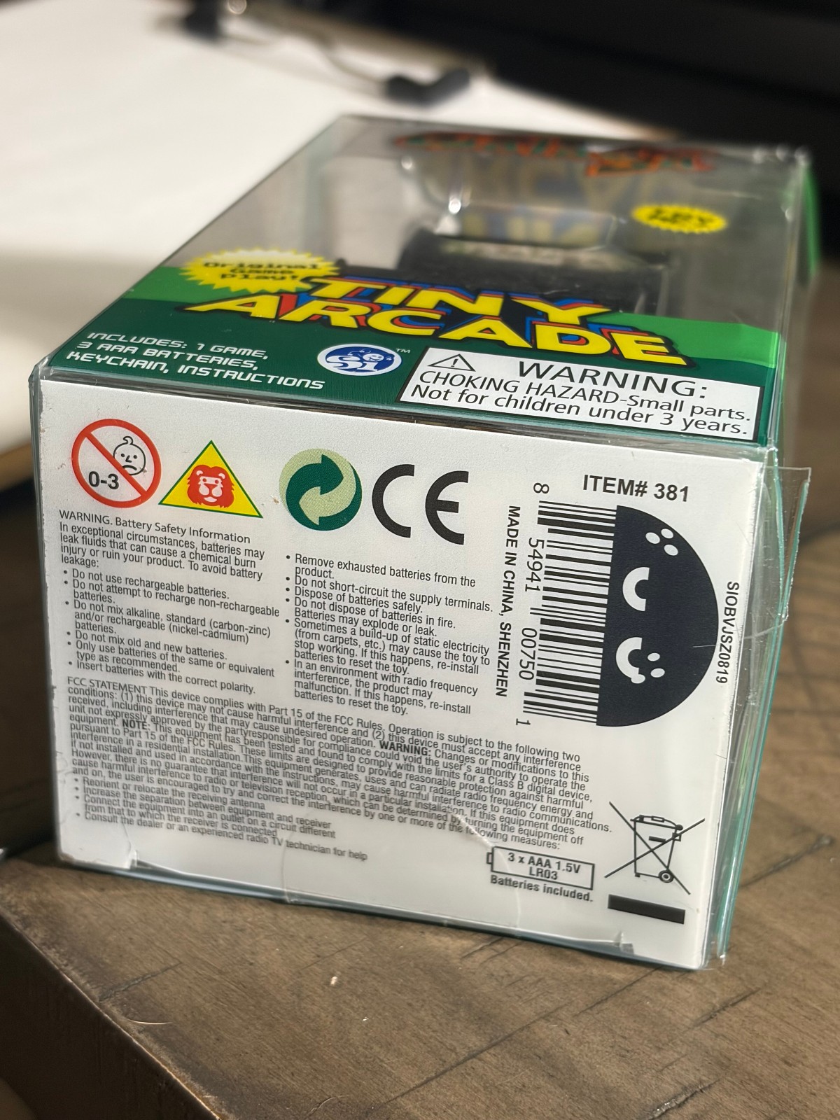 Galaga Miniature Arcade Game NEW Tiny ARCADE Battery Power palm size 1/18 scale