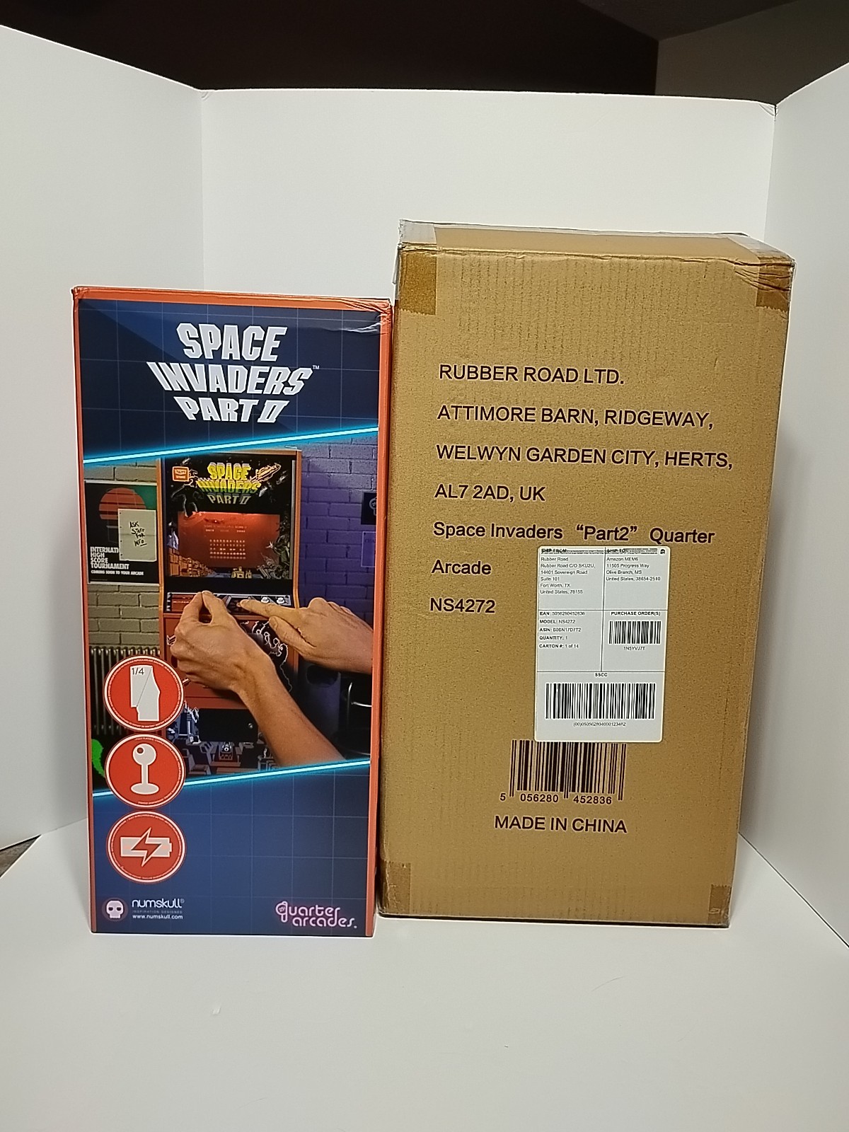 Numskull Space Invaders Part II Quarter Arcades 1/4 Scale Mini Arcade OPEN BOX