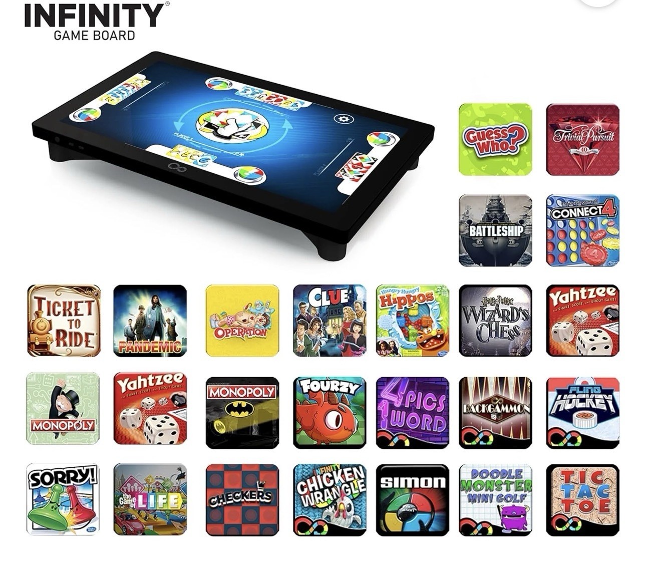 New Fun Arcade1Up Infinity Game Board 100+ Games 18.5in Touchscreen Multiplayer