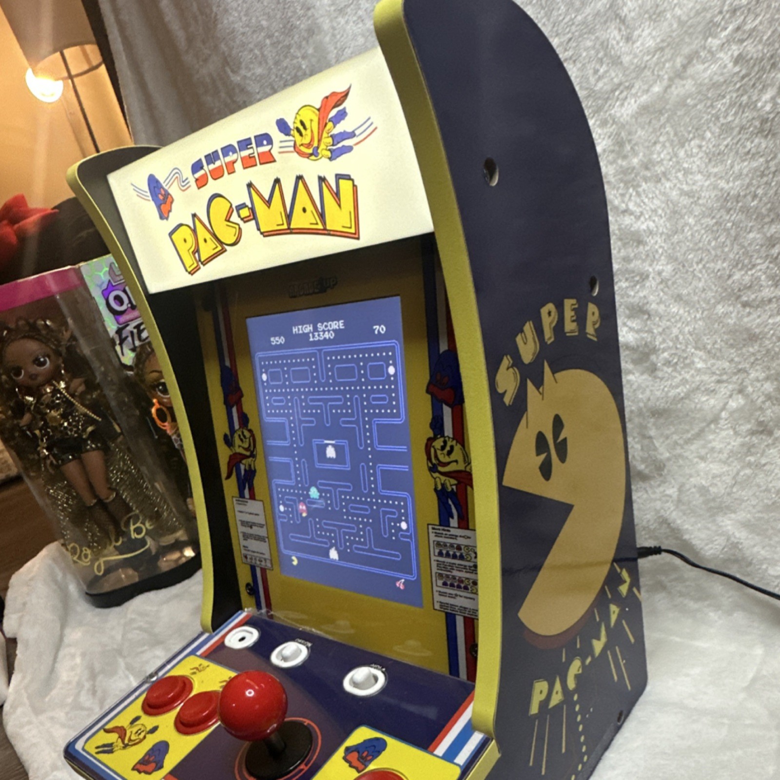 Arcade1up Super Pac-Man Tabletop Arcade Machine Reproduction Collectible