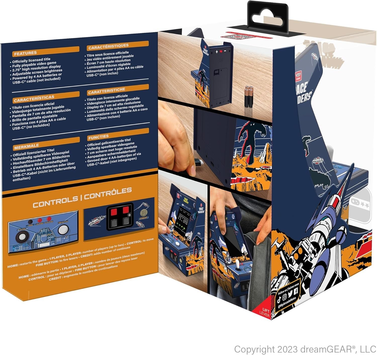 Compact Space Invaders Arcade: Portable Collector’s Item