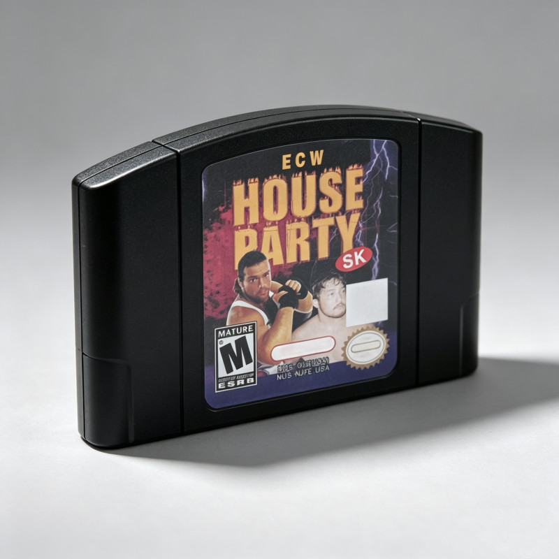 ECW House Party Mixtape SK Games Cartridge For Nintendo 64 Console US Version