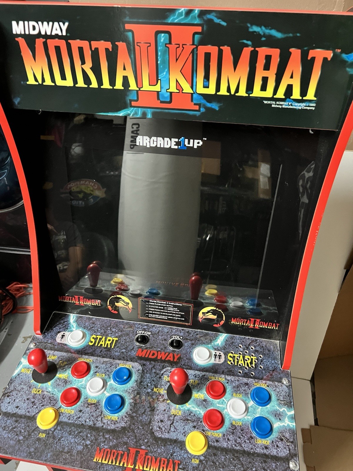Arcade1UP Mortal Kombat II Midway Legacy Arcade with Riser GREAT CONDITION