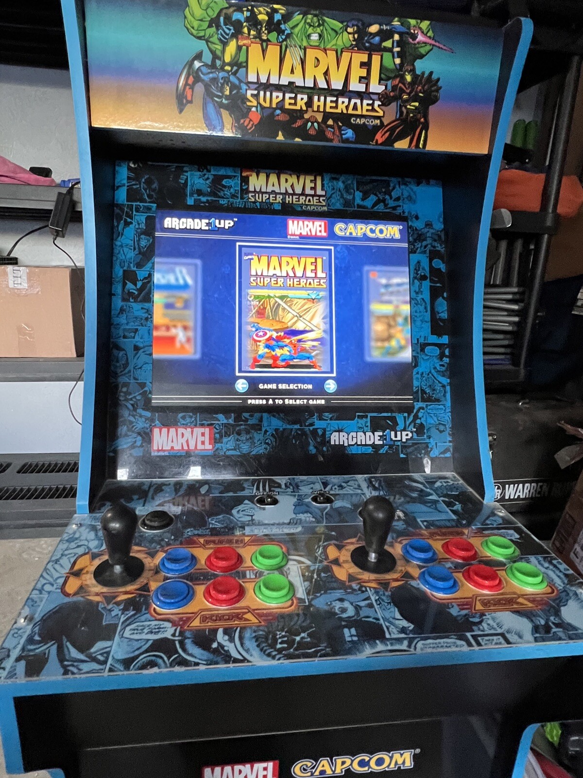 Arcade1up MARVEL SUPER HEROES Capcom Video Game Arcade Machine 4ft
