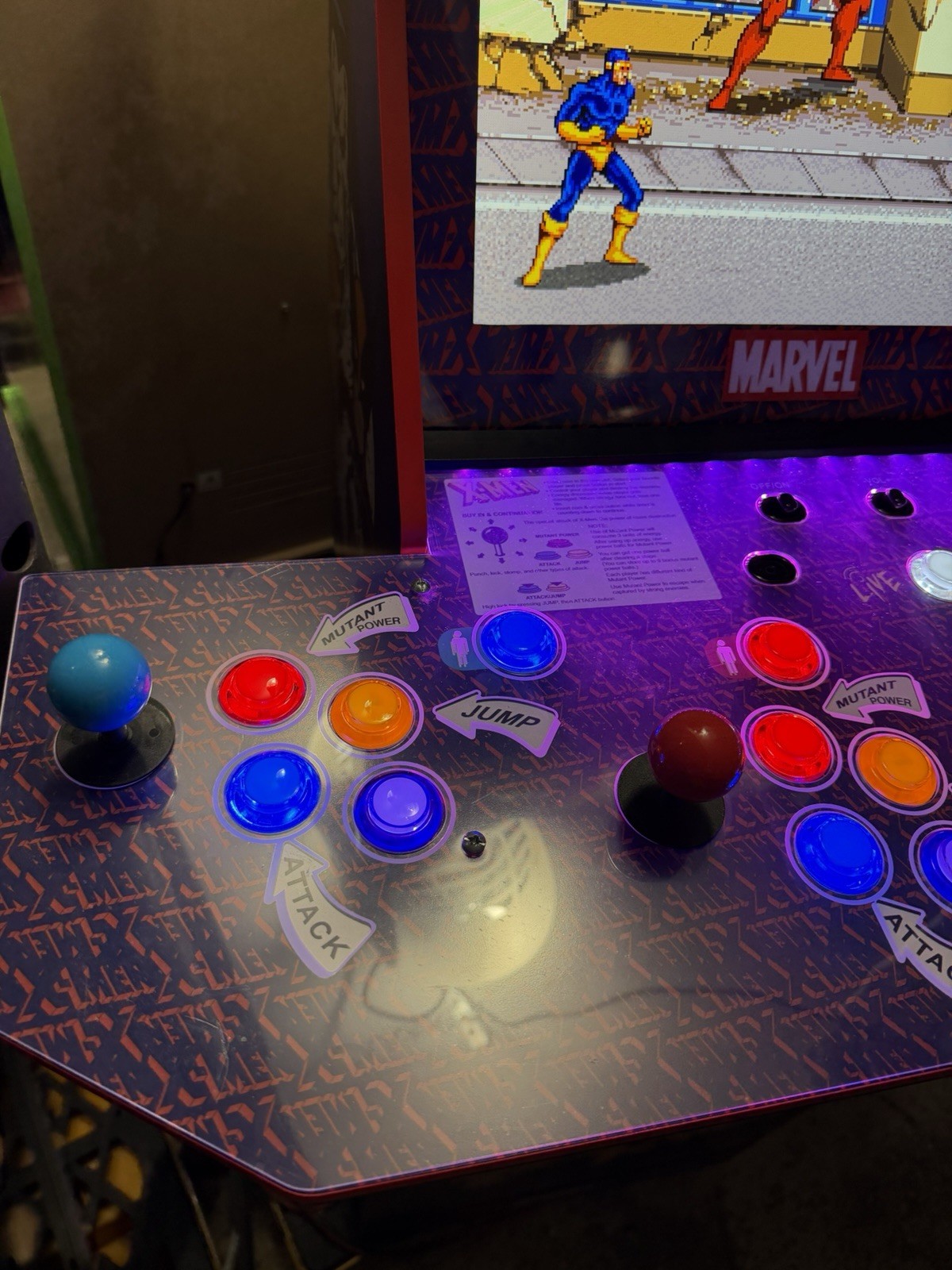 Arcade1Up X-Men 4 Player Arcade 19” Buy Stuff Upgrade + Stool LOCAL PICKUP