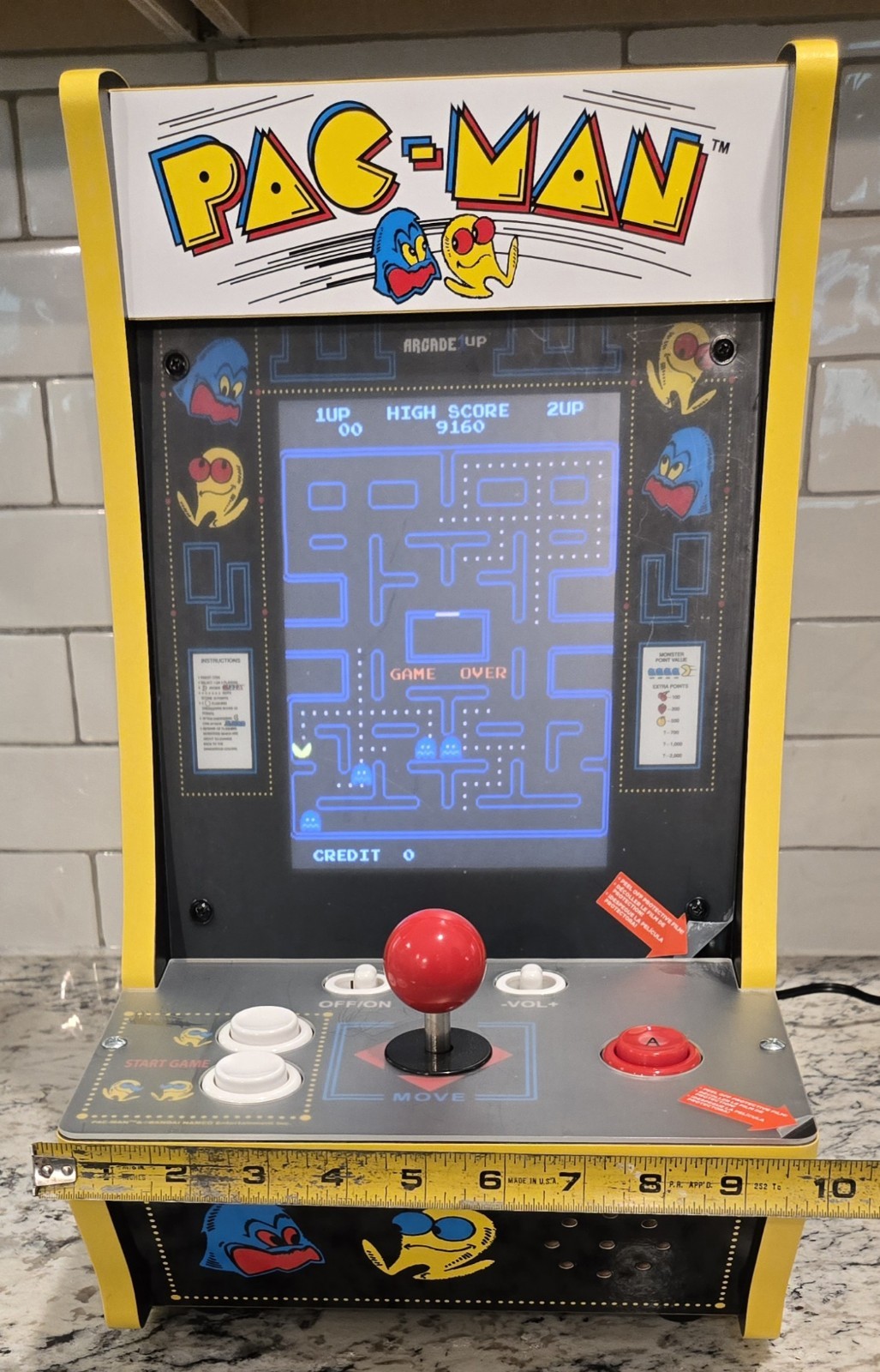 Arcade1Up Pac-Man Countercade New Open Box 5-in-1 Tabletop Tested Pac-C-10178