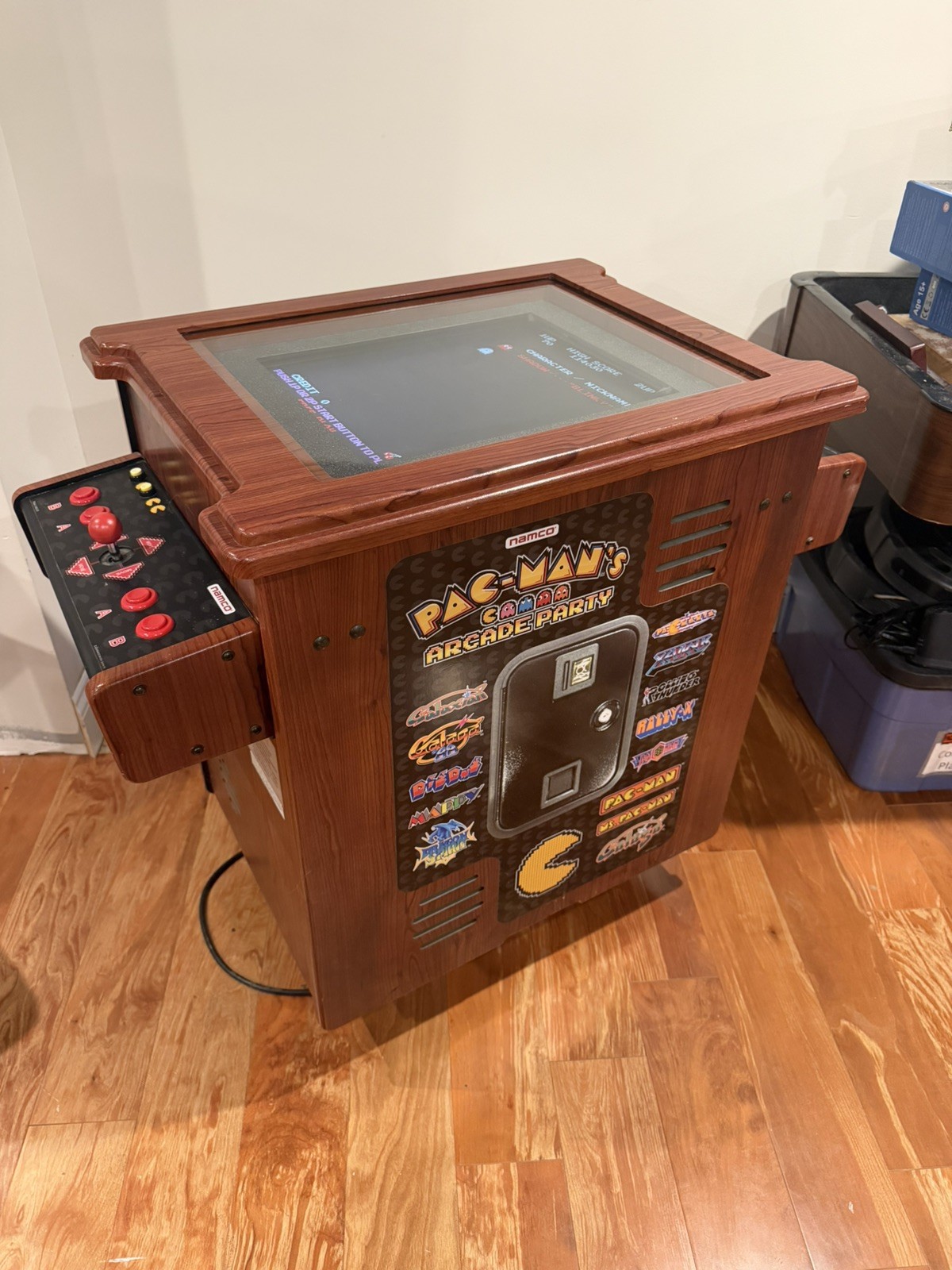 Namco Pac-Man’s Arcade Party Wood Cocktail Table Arcade Machine