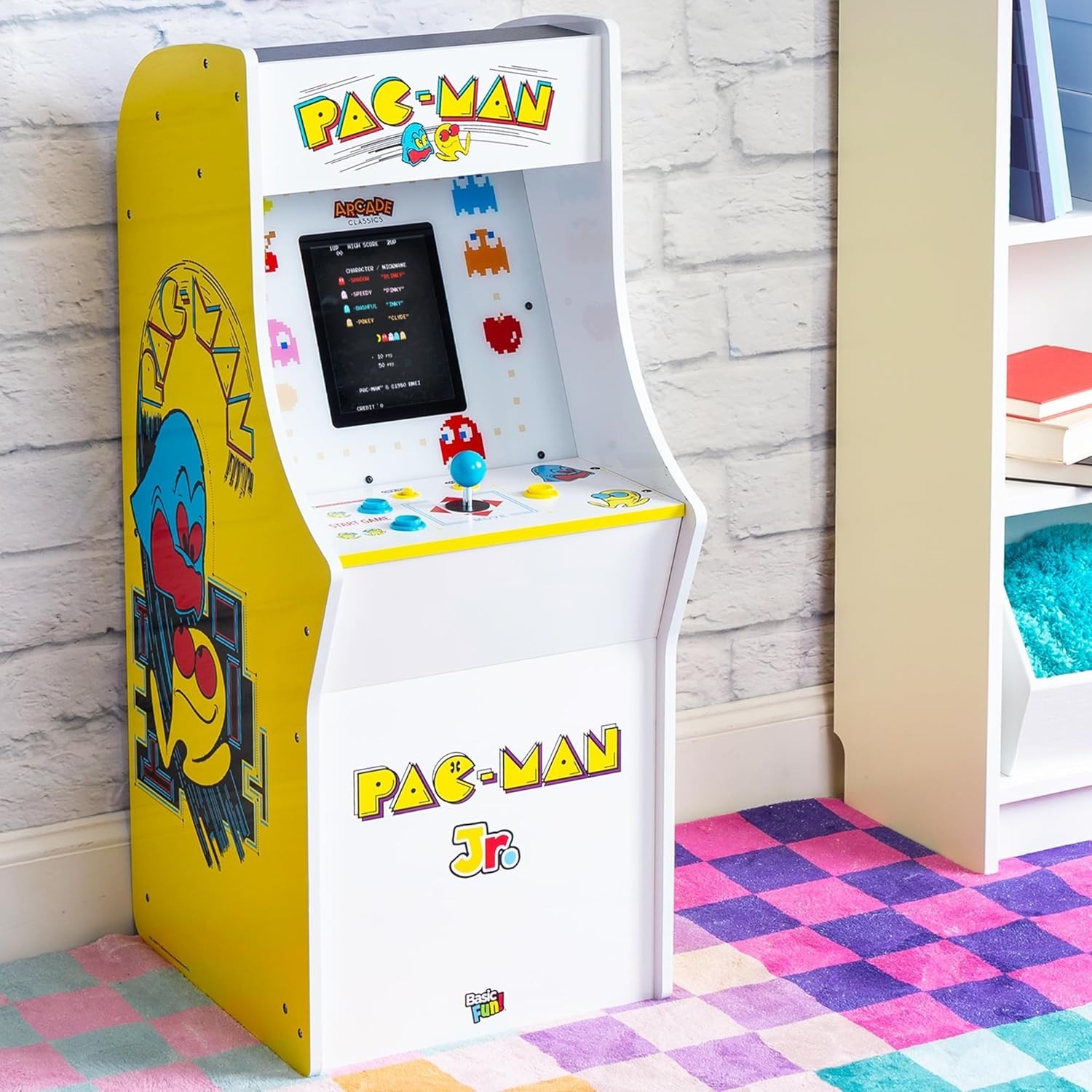 Pac Man Jr Series Free Standing Machine, 3 Games, 8″ Liquid Crystal Screen – …