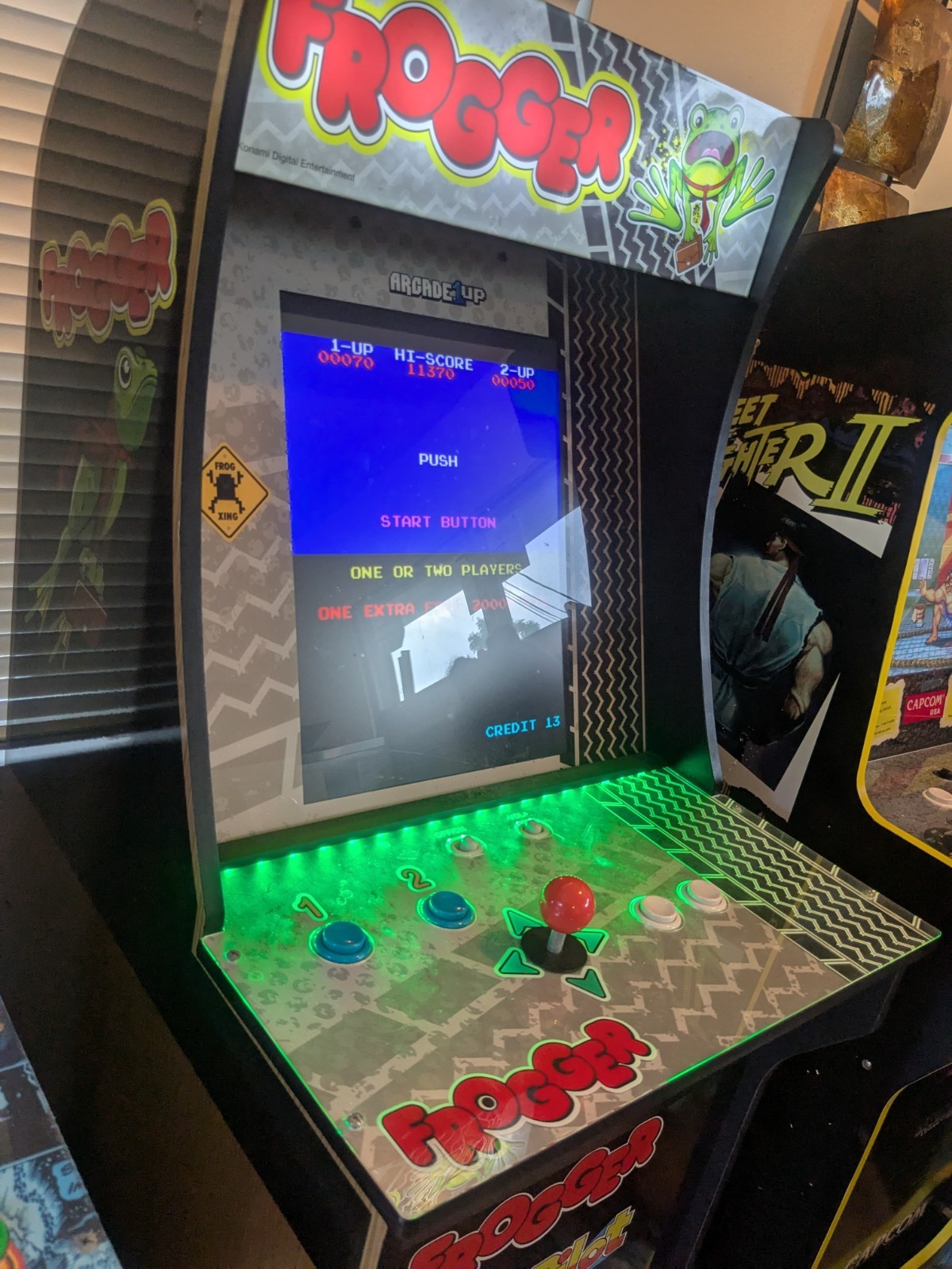 Beautiful Arcade1Up Frogger Game With matching Riser Time Pilot & Time Pilot 84