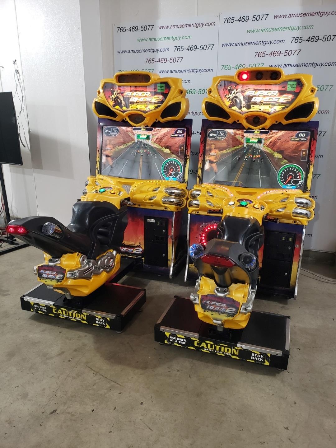 Linked Super Bikes 2 by Raw Thrills COIN-OP Sit-Down Driving Arcade Video Game