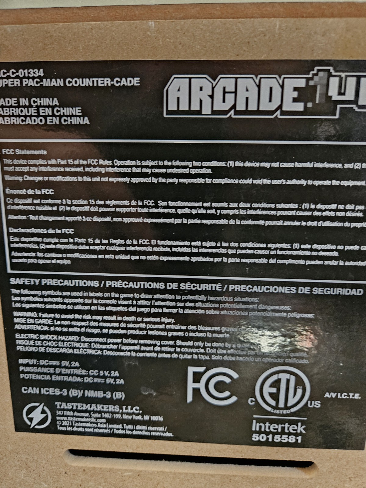Arcade 1UP Super PAC-Man Counter Top Arcade Machine 4 Games PAC-C-01334 Tested
