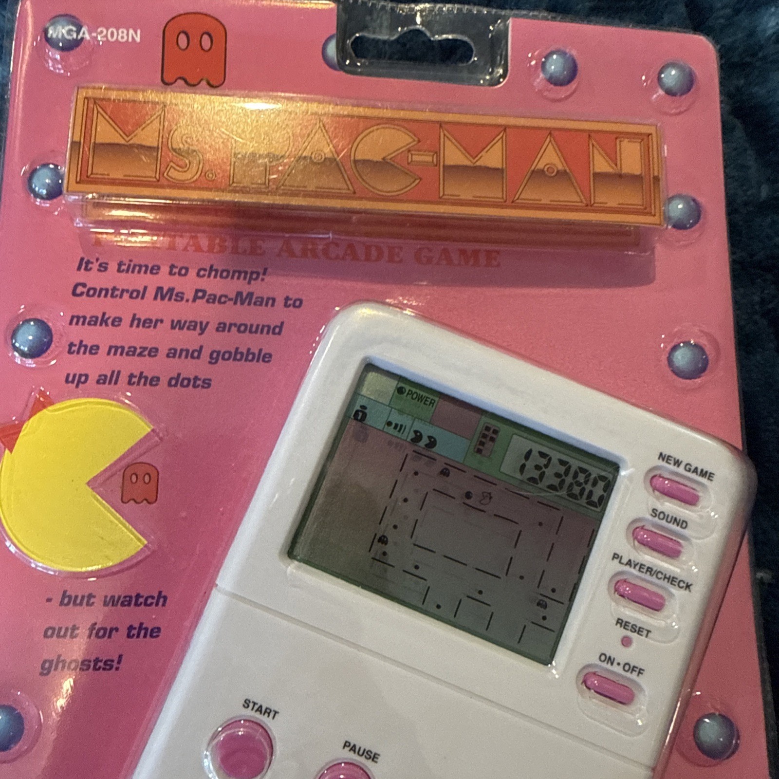 1996 Ms. PacMan Portable Handheld Arcade Game Brand New Factory Sealed MGA-208N