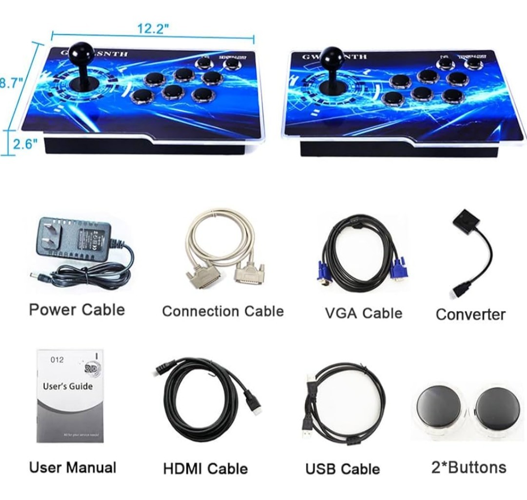 GWALSNTH 50500 in 1 Pandora Box Ultra Arcade Games Console, Plug and Play Video