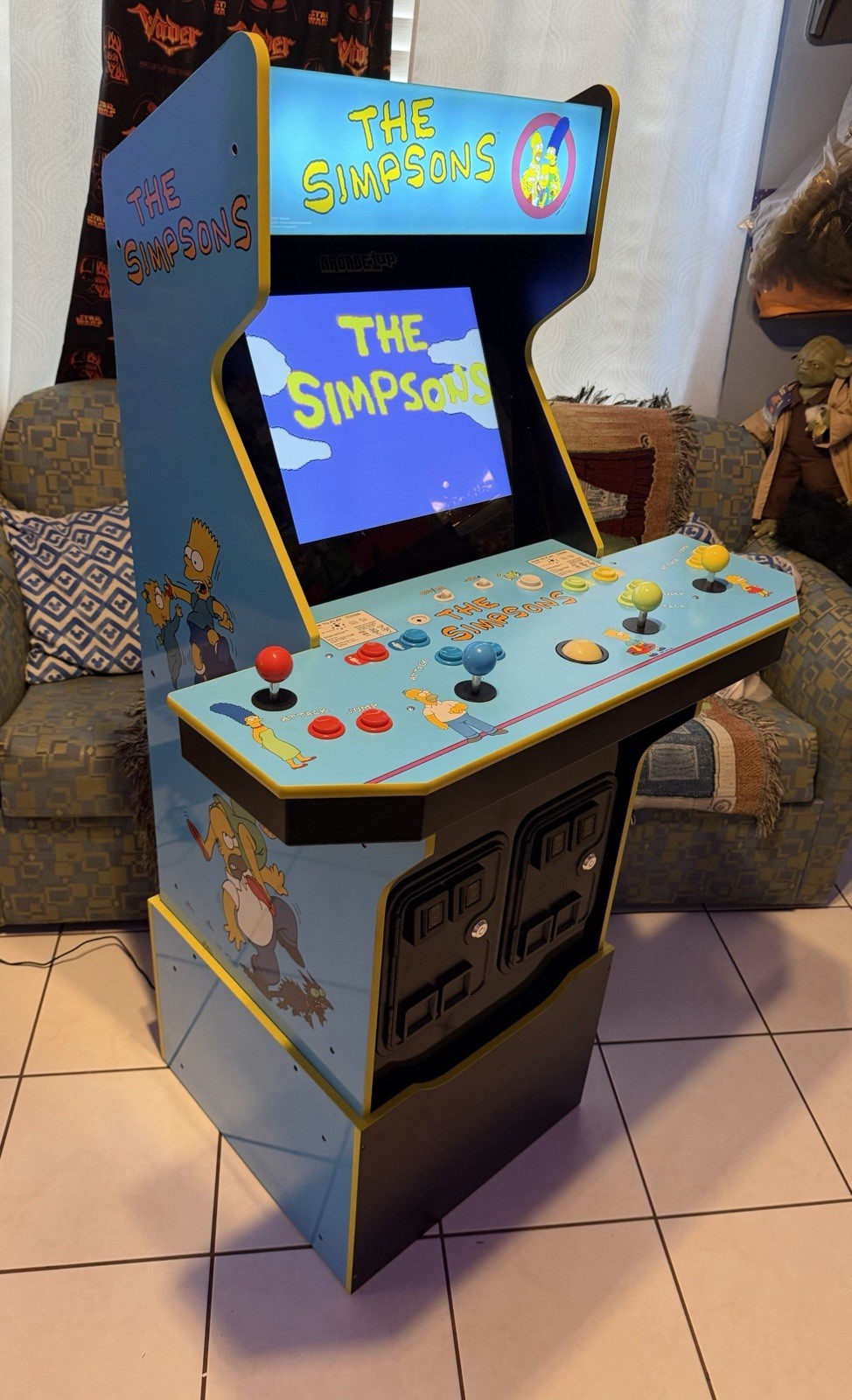 🕹️Arcade 1 Up The Simpsons Live Arcade Cabinet with Riser Lit Marquee 4 Player