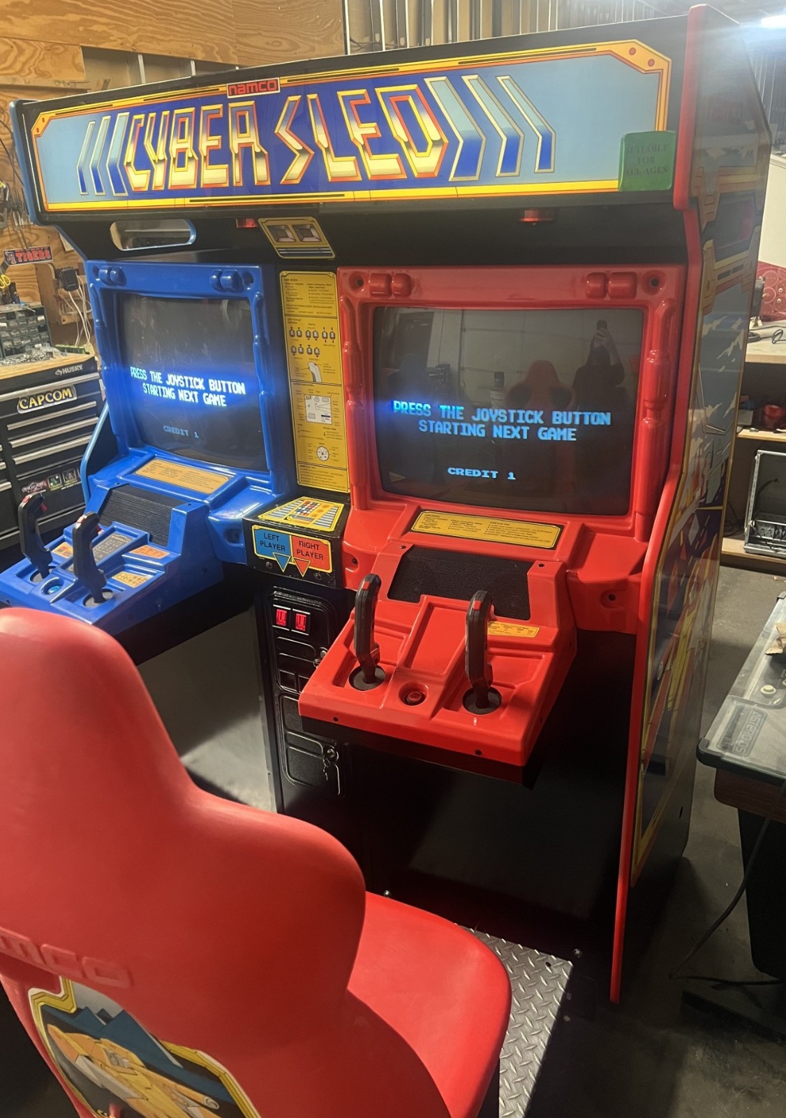 CYBER SLED ARCADE MACHINE by NAMCO (Excellent Condition) *RARE*