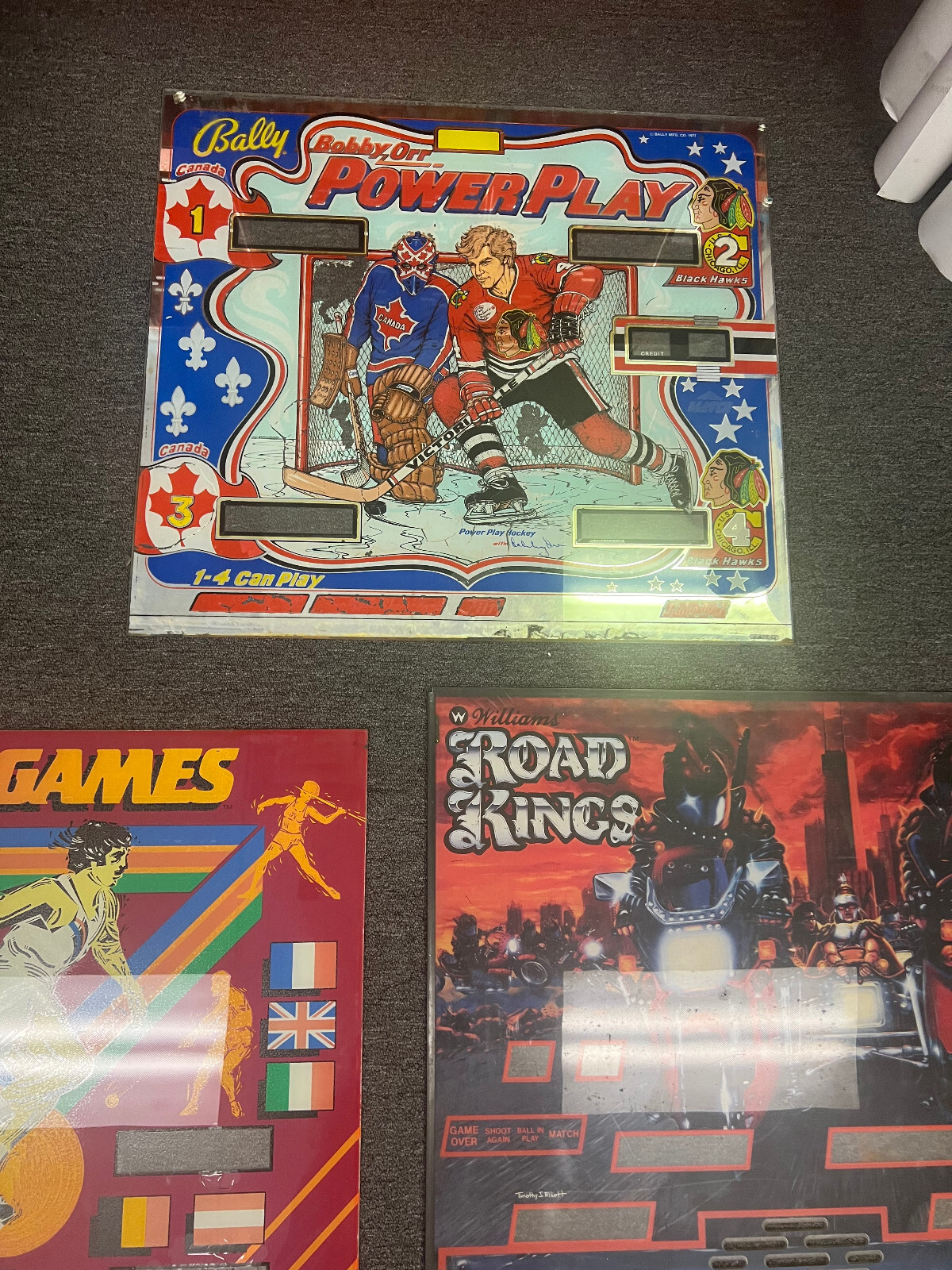 POWER PLAY Pinball BACKGLASS by BALLY 1978