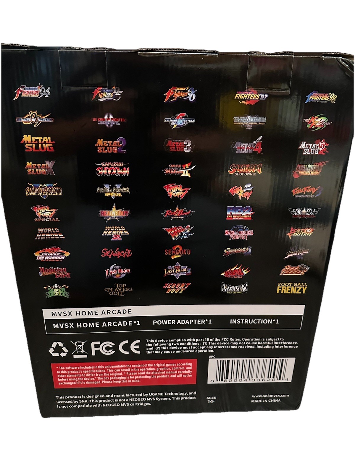 Unico MVSX SNK Neo Geo Multi Video System Tabletop Home Arcade Cabinet