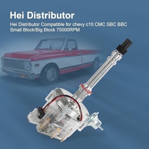 HEI Distributor Clear Cap Compatible with Chevy GM SBC V8 283 305 307 327 350