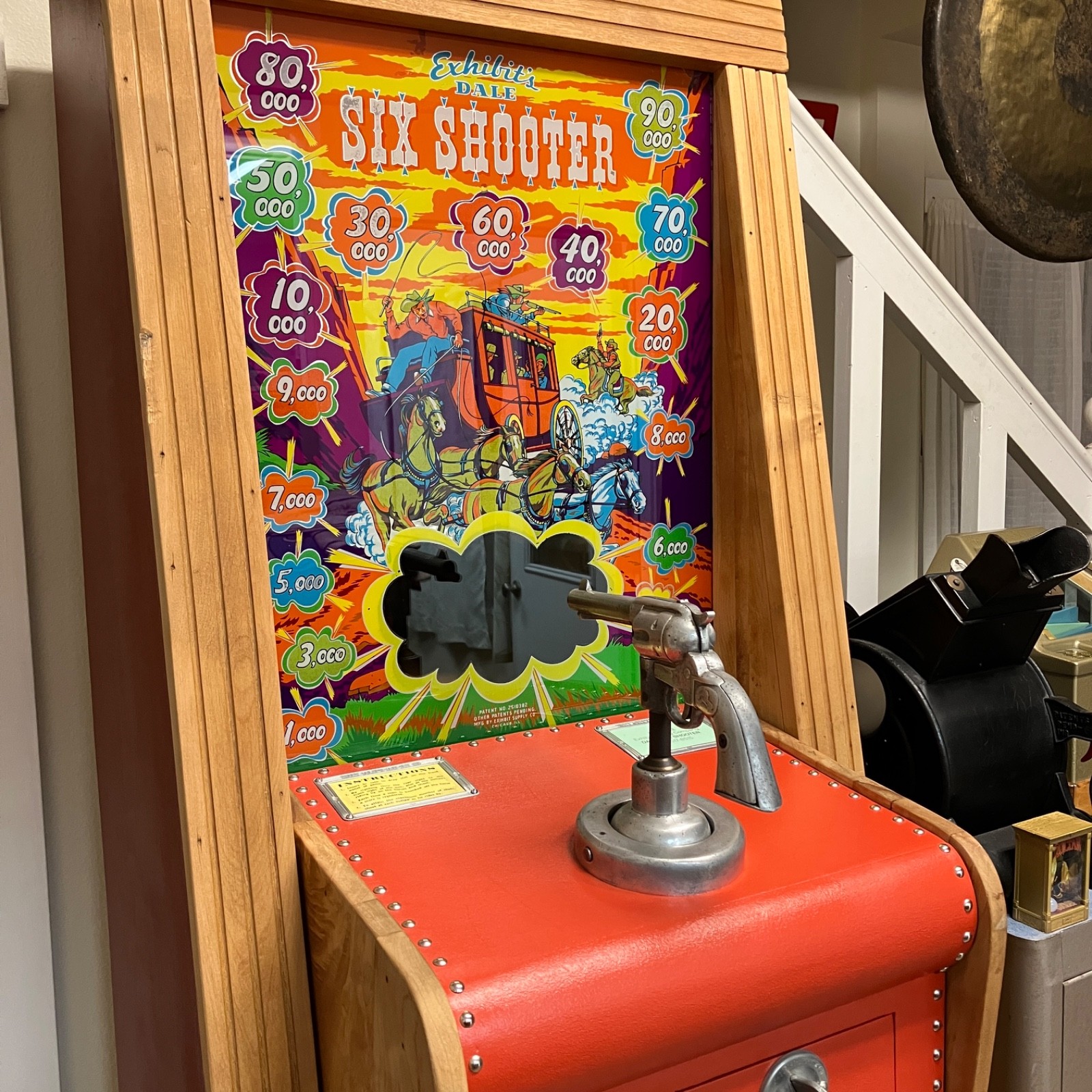 Dale Six Shooter Vintage Arcade Shooting Game made by Exhibit Supply RESTORED