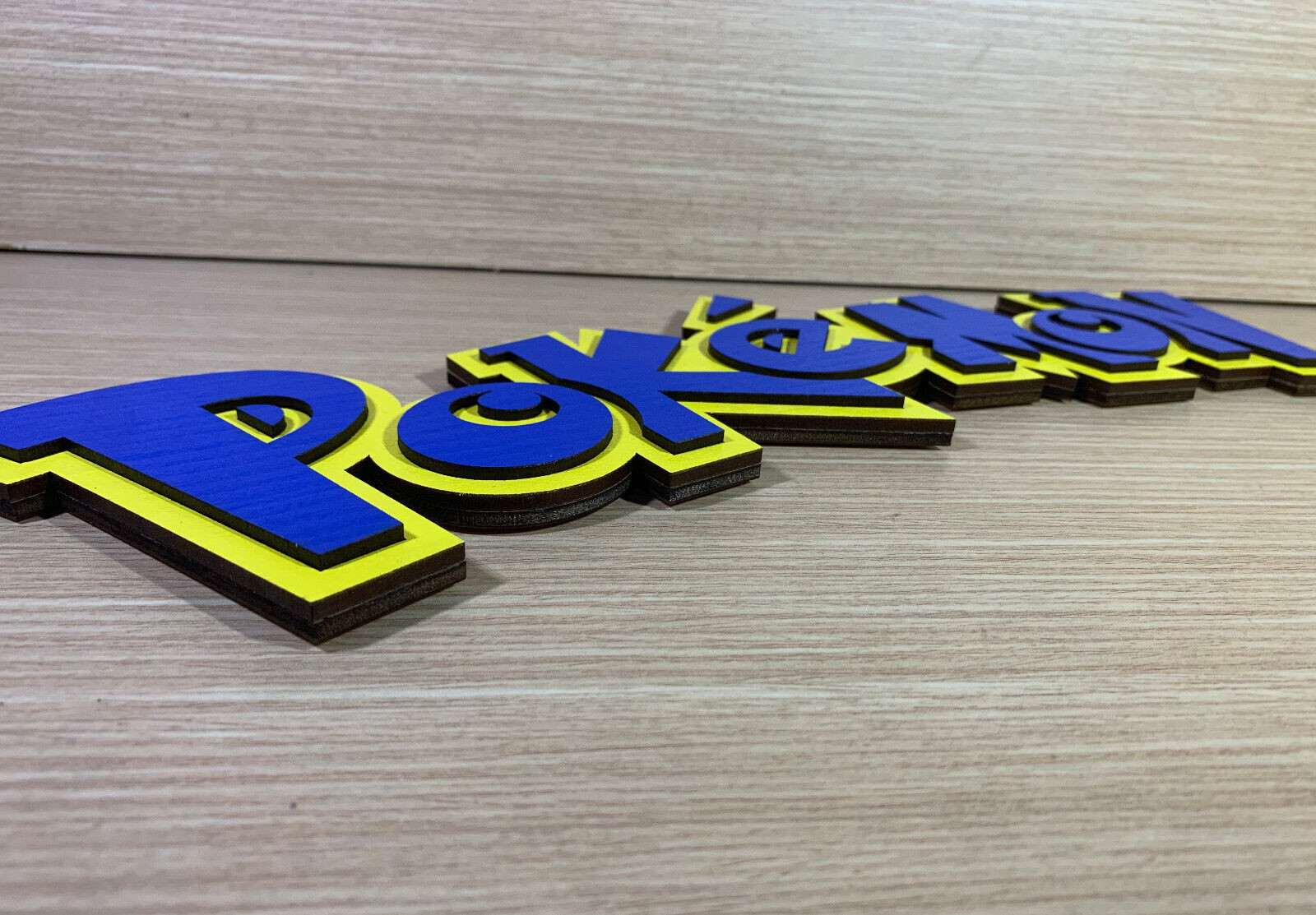 READ INFO- Pokemon Logo Poster 3D Wooden Display Wall gb N64 Game boy GC