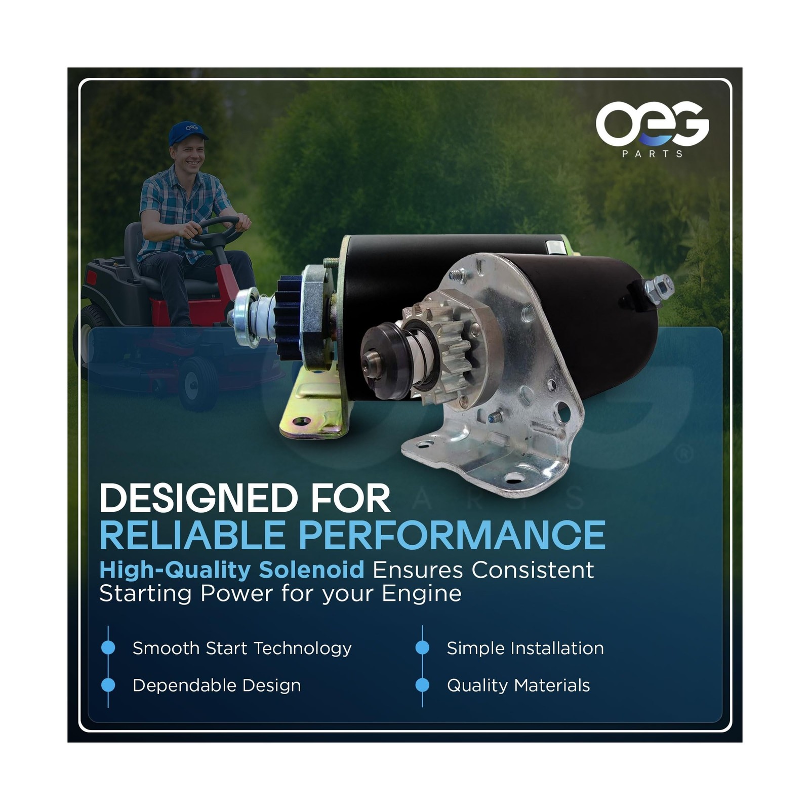 OEG Parts New Starter Compatible with Kohler Engine 15-20HP 12-… FAST USA SHIP