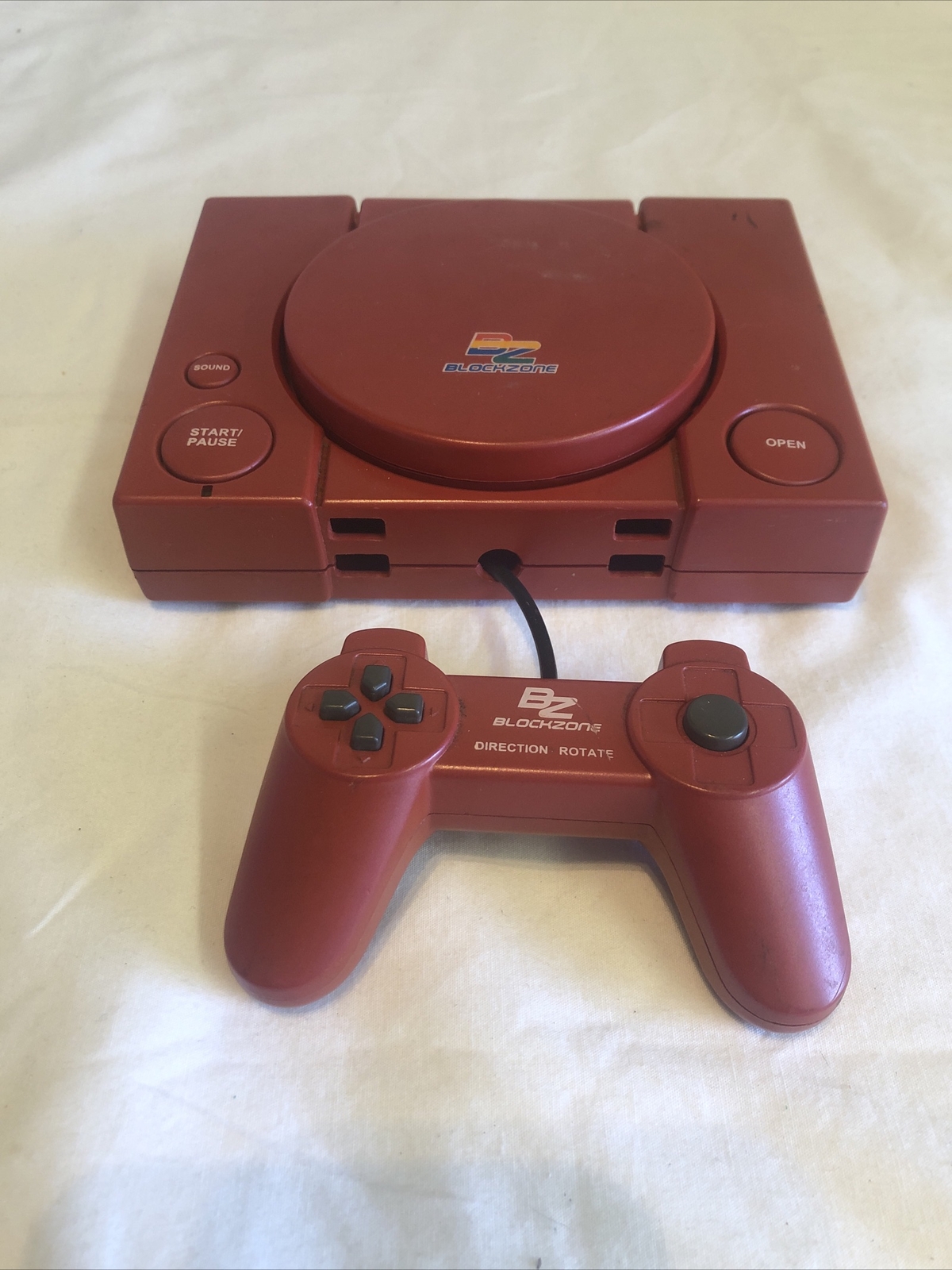 Retro BZ Blockzone Mini Handheld Portable Video Game Color Red Used