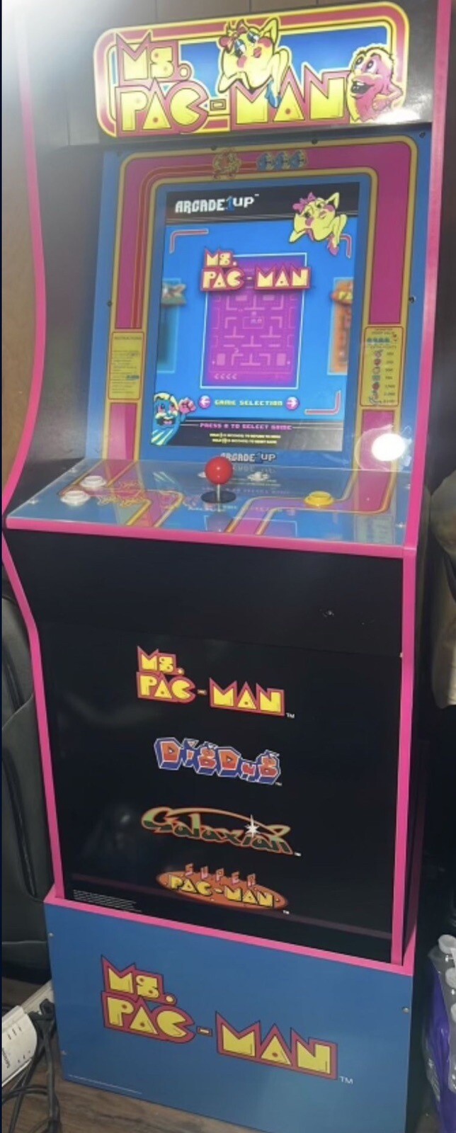 Arcade1U Pac-Man Arcade Cabinet with Custom Riser
