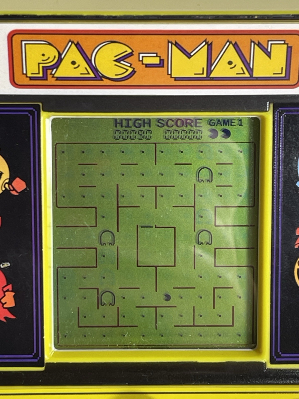 Vintage 1983 Pac-Man Hand Held Mini Arcade Style Game Bandai Namco 09521 Tested