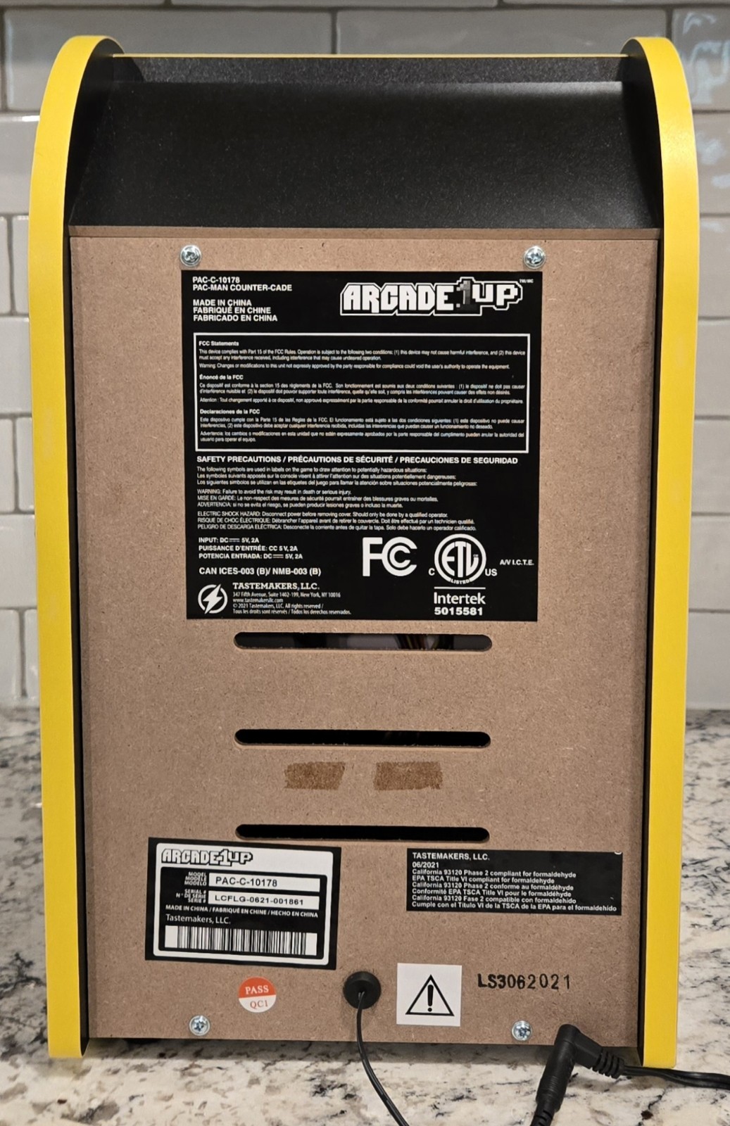 Arcade1Up Pac-Man Countercade New Open Box 5-in-1 Tabletop Tested Pac-C-10178