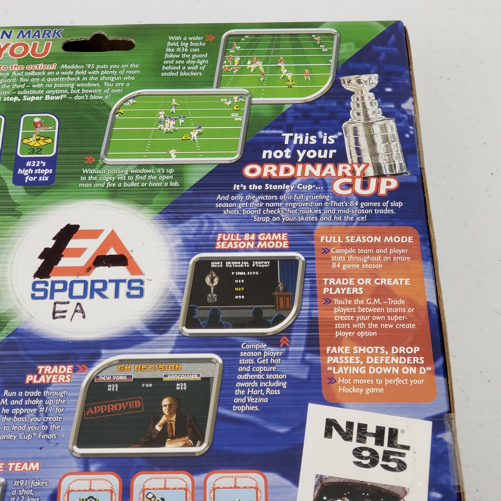 EA Sports Madden 95 & NHL 95 Plug & Play TV Game – Jakks Pacific 2004 Retro