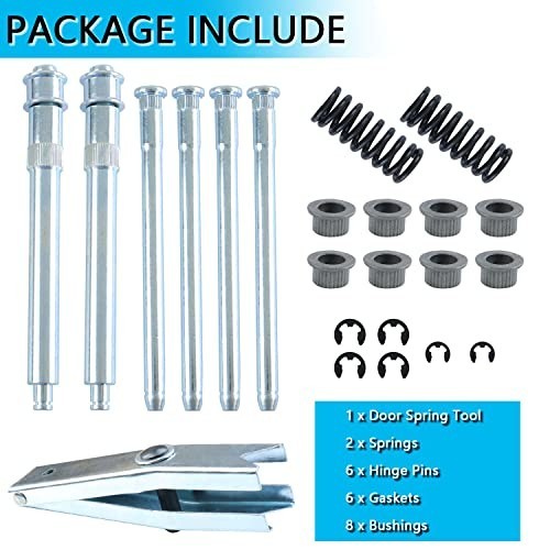 Door Hinge Pin Bushing Repair Kit + Spring Tool for Chevy GMC C1500 C2500 K1500