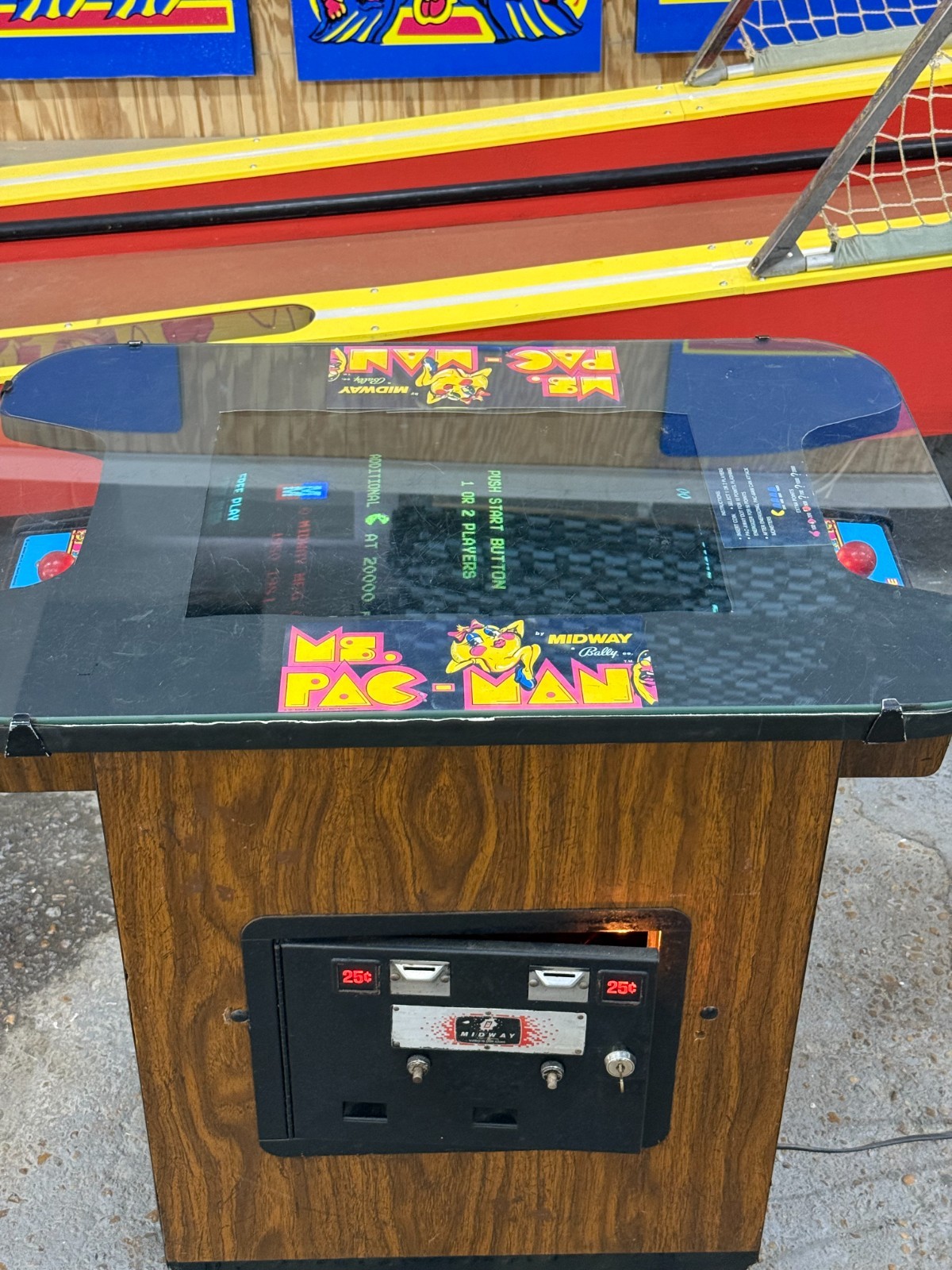 Ms. Pac-Man Cocktail Arcade Table – Speed-Up Version – Fully Restored – 100% Wor