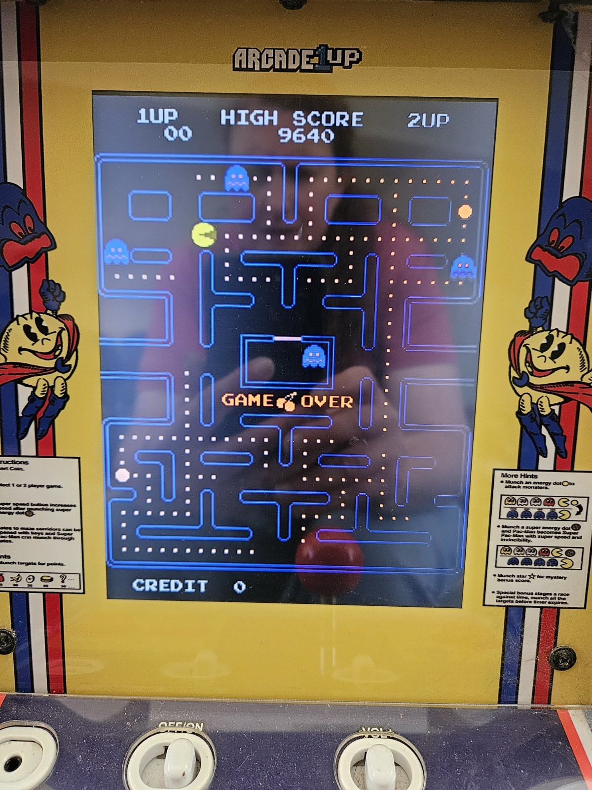 Arcade 1UP Super PAC-Man Counter Top Arcade Machine 4 Games PAC-C-01334 Tested
