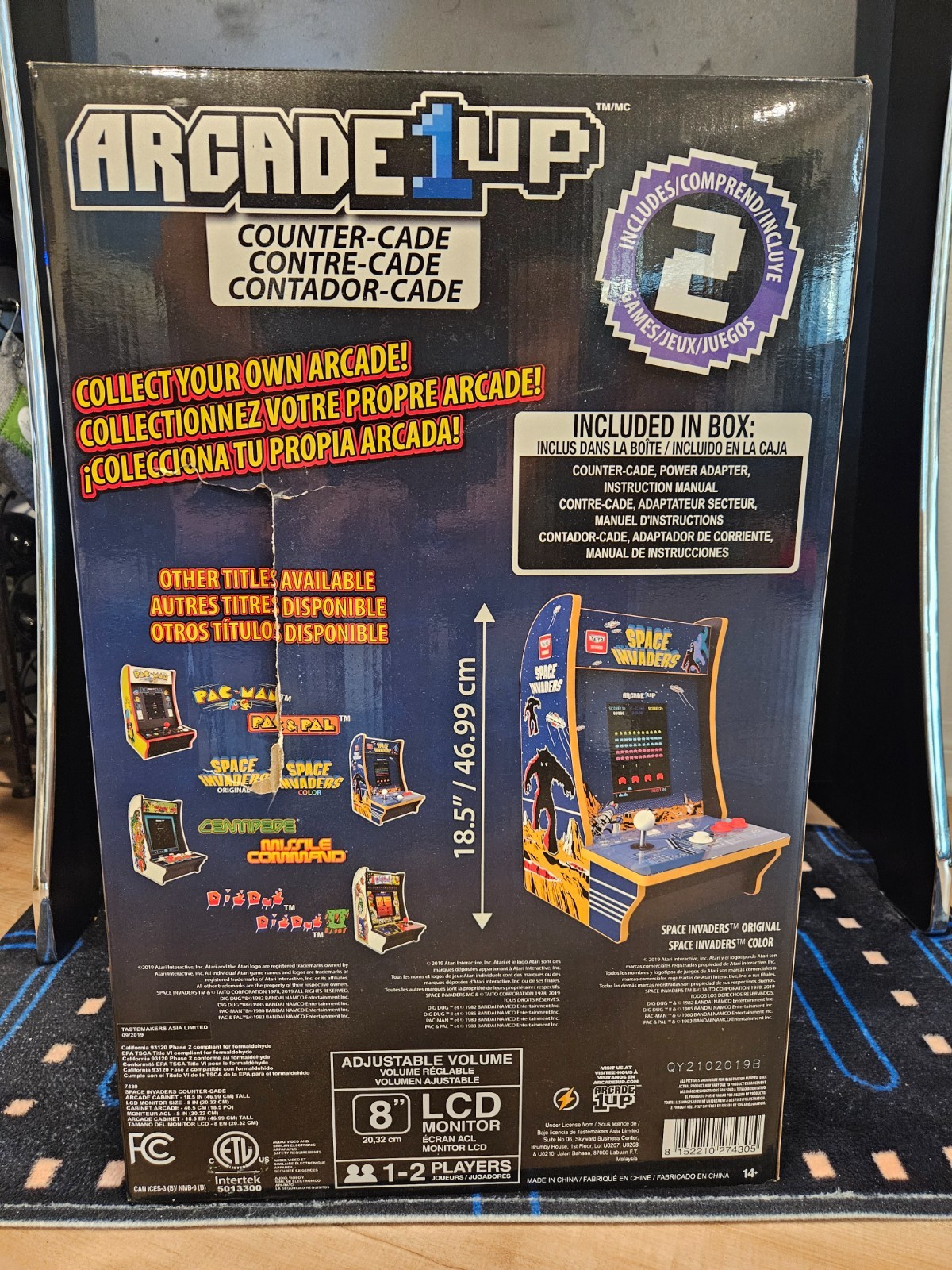 Space Invaders Counter-Cade Countertop Arcade 1up Brand New