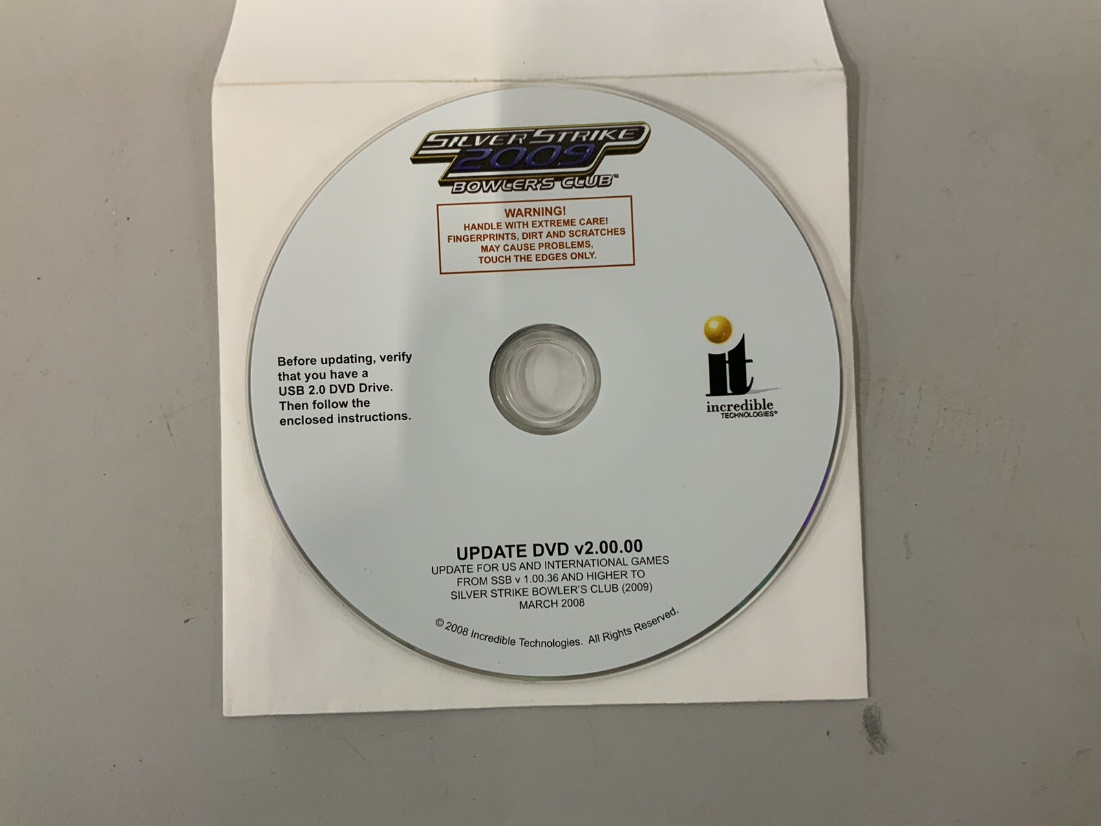 Silver Strike Arcade Game 2009 Update DVD V2.00.00