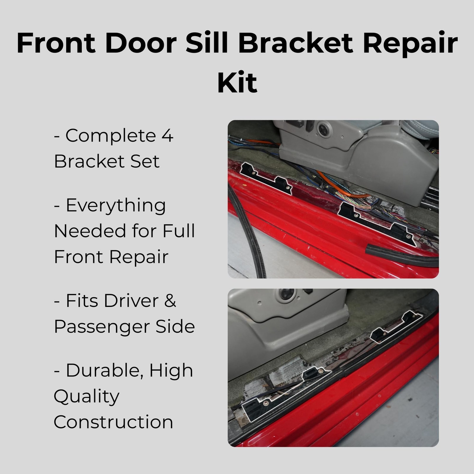 Front Door Sill Bracket Repair Kit – Compatible with 1999–2007 Chevy