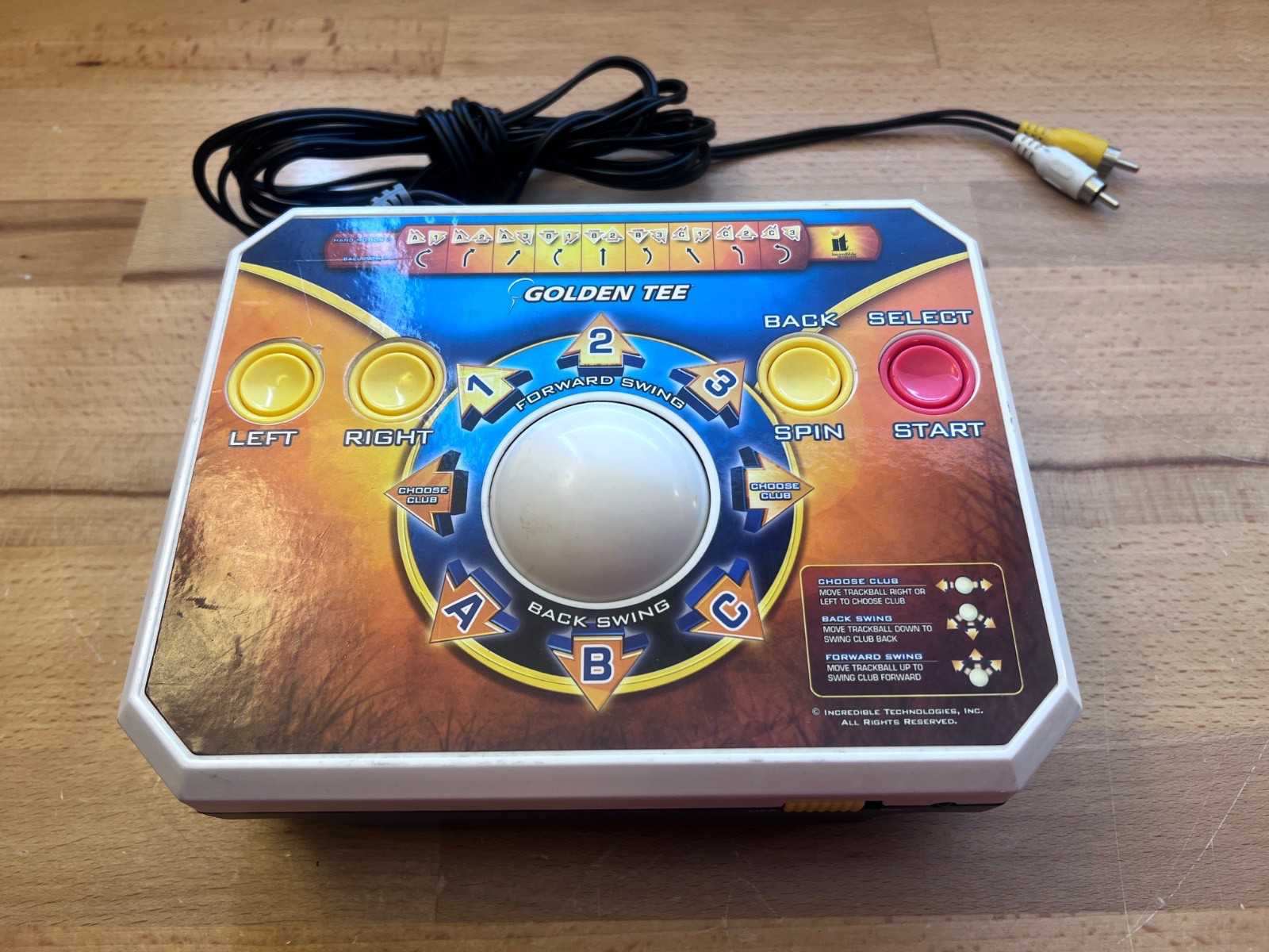 Golden Tee Golf Plug & Play Home TV Game Edition 2011 Jakks Pacific Tested Works