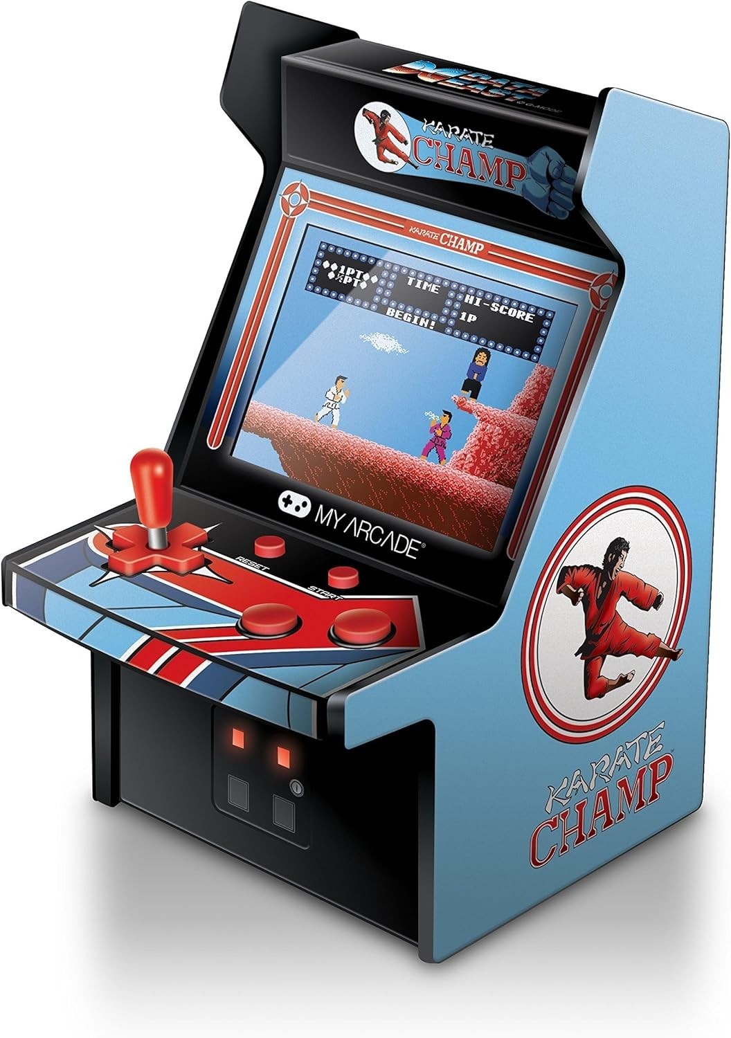 Nostalgic Karate Champ Arcade – 6.75 Inch Mini Machine with Dual Power Options