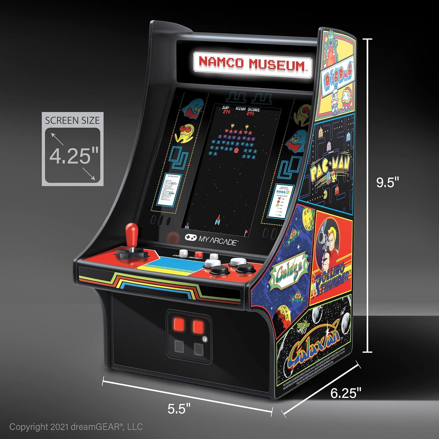 Mini Player 10 Inch Arcade Machine: 20 Built in Games, Fully Playable, Pac-Man,