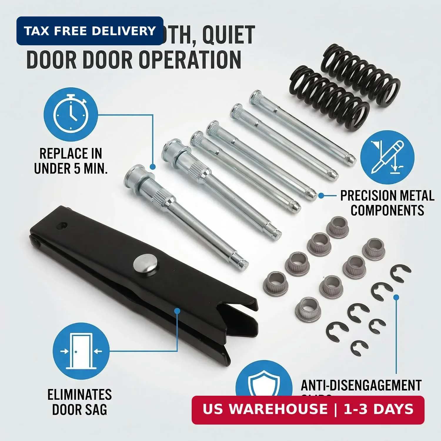 Door Hinge Repair Kit,Truck Door Hinge Pin Remove Tool with Spring Replacement f