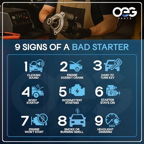 OEG Parts New Starter Compatible with Chevy Cavalier 2.4L 99-02, Malibu 2.4L