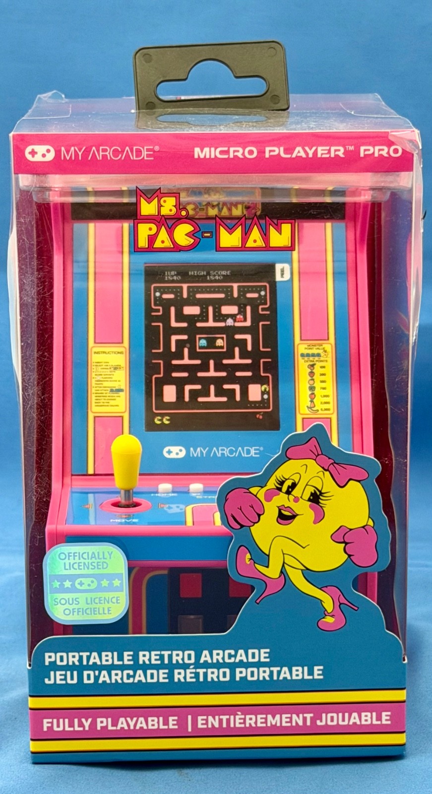 My Arcade Micro Player Pro Ms. Pac-Man Portable Retro Arcade – Brand New